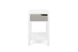 TemaHome Basics nachtkastje, spaanplaat/MDF, mat wit en grijs, 34x34x59 cm