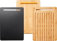 Fiskars Snijplanken-set, Functional Form, 3 stuks, bamboe/kunststof, 1057550