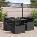 vidaXL Ensemble de table et chaises d'extérieur 5 pièces Poly-rattan noir