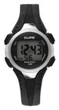 Clips 539-6000-44 Horloge - Rubber - Zwart - Ø 39 mm