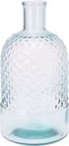 H&S Collection Bloemenvaas Salerno - Gerecycled glas - transparant - 12 x 23 cm - Fles vorm