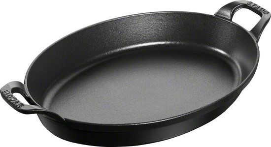 Staub Stapelbaar bord - ovaal - 37 cm - zwart
