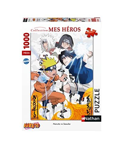 Puzzles Nathan - Puzzel 1000 stukjes Naruto Versus Sasuke volwassenen, 400556873241