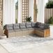Maison Exclusive - Ensemble de meubles de jardin 7 pièces avec canapé et coussins, beige, en polyrotin