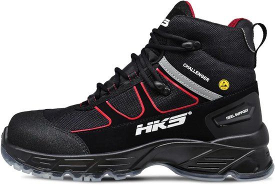 HKS K5 CA S3 Werkschoenen - Veiligheidsschoenen - Heren - Breed Model - Hoog Model - Lichtgewicht - Vegan - Zwart - Maat 41