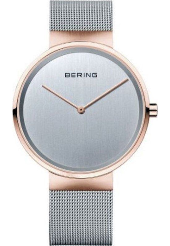 Bering 14539-060 Herenhorloge - RVS - Rosékleurig - Ø 39 mm