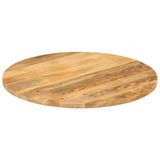 VidaXL Tafelblad rond ø 90x2,5 cm massief ruw mangohout