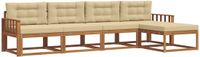 vidaXL - Acacia Hout Loungeset - 5-zits - Natuurlijk en Beige
