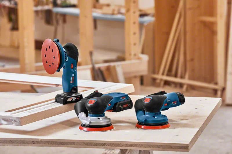 Bosch GEX 18V-125 Professional Cordless Random Orbital Sander - 10000 RPM - Black/Blue/Grey