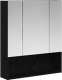 vidaXL Badkamerspiegelkast Zwart Eiken 60 x 14.5 x 70 cm