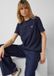 s.Oliver - Vrouwen - Regular fit T-shirt van jersey met hartjesborduursel - Navy