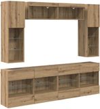 vidaXL Tv Wandkast Set 6 stuks Artisan Eik Hout