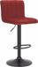 In And Outdoor Tabouret Melyna - Velours rouge - Hauteur d'assise 62-83 cm - Avec dossier