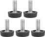 RHHT Precision Components Ltd. - Pied de réglage pour meubles noir Richter - Set de 5 - M8 x 20mm
