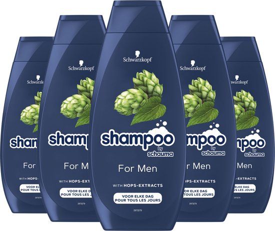 Schwarzkopf For Men Shampoo - 5 x 400ml - Voordeelverpakking