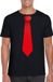 Bellatio Decorations Shoppartners Bv Zwart t-shirt met rode stropdas heren M