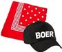 Boer Boer pet noir avec foulard rouge adultes - accessoires de déguisement
