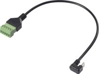 Renkforce USB-C Adapterkabel Haaks [1x USB-C stekker - 1x Klemverbinding] RF-6443970 30 cm Zwart