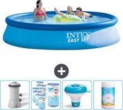 Intex Easy Set Zwembad - Rond - 396 x 84 cm - Blauw - Inclusief Pomp & Accessoires