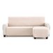 Maxifundas Bankhoes voor chaise longue, gestoffeerd, hoekdeel rechts, 280 cm, extra zacht, beige