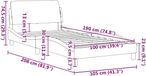 vidaXL Bedframe "Dover" Kunstleer Zwart 100x190 cm