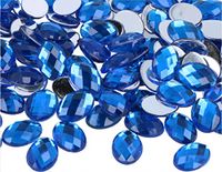 Decoratieve Acryl Decoratieve Edelstenen Ovaal Blauw 13 x 18 mm ca. 500 stuks