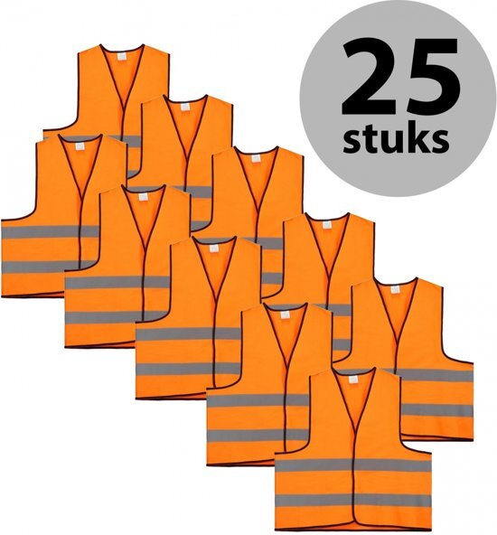 CiclÃ³n Sports Veiligheidshesje - Veiligheidsvest - Volwassene - Oranje - 25 stuks