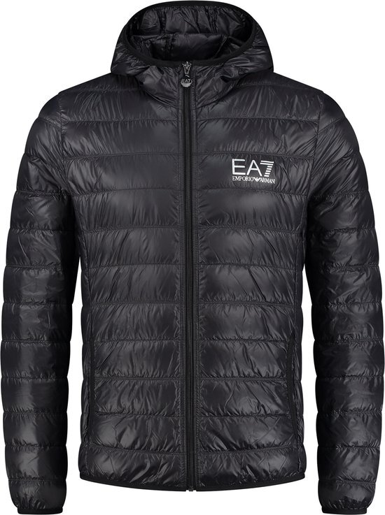 Emporio Armani EA7 Train Core ID Down Light Hoodie Donsjas Heren Sportjas casual - Maat M - Mannen - zwart