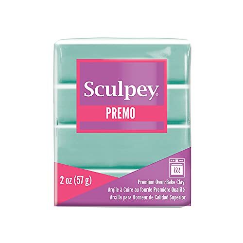 premo Sculpey Premo™ Polymer Oven-Bake Clay, Mint Green, Niet giftig, 2 oz. bar, Geweldig voor sieraden maken, vakantie, doe-het-zelf, gemengde media en home decor projecten.