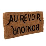 Creative Co-op Bonjour/Au Revoir Natuurlijke Kokos Deurmat, 32" x 16"