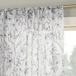 No. 918 Ambree Vintage Floral Sheer Rod Pocket Gordijnpaneel, 129,5 cm x 160 cm, zwart/wit