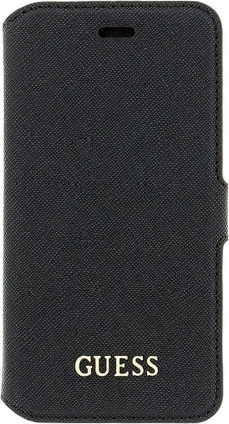 Guess Saffiano Collection Book Case iPhone 6 / 6s - Zwart