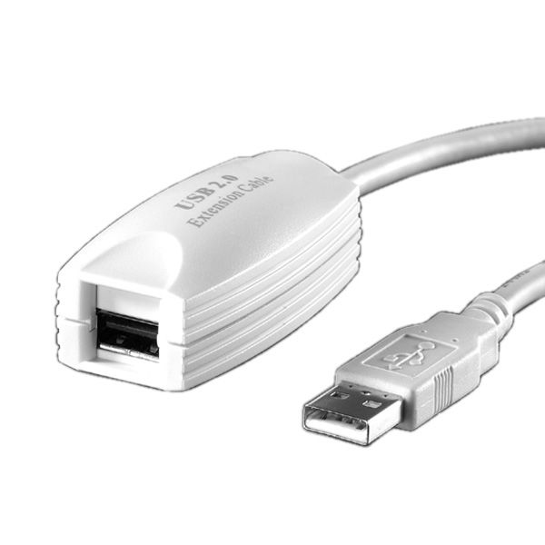 Value USB 2.0 verlengkabel - 5m - Wit