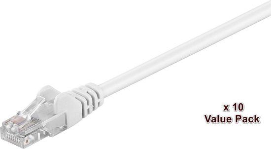 Microconnect V-UTP510WVP Netwerkkabel Wit 10 m Cat5e U/UTP