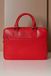D'Arienzo Cartable 24 heures Cuir rouge serviette d'ordinateur poche zippée, Taille Unique, Couleur Rouge