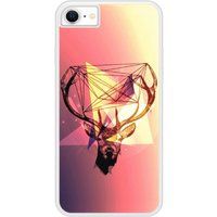 Apple Bedrukt siliconen hoesje compatibel met iPhone 8 Cerf Hipster