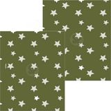 H&S Collection Couvertures polaires - 2x - vert marine avec étoiles - 130 x 170 cm