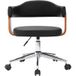 Maison Exclusive - Chaise pivotante de bureau en bois courbé et similicuir noir