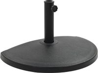 vidaXL Parasolvoet halfrond 15 kg polyresin zwart