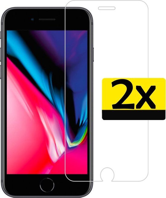 LUQ Screenprotector iPhone 8 - 2x Screen Protector - Blue Filter Glass