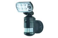 Panda Media Express Applique murale LED pour extérieur / intérieur (IP44) avec détecteur de mouvement crépusculaire avec enregistrement vidéo / caméra indépendant sur microSD 2 Go