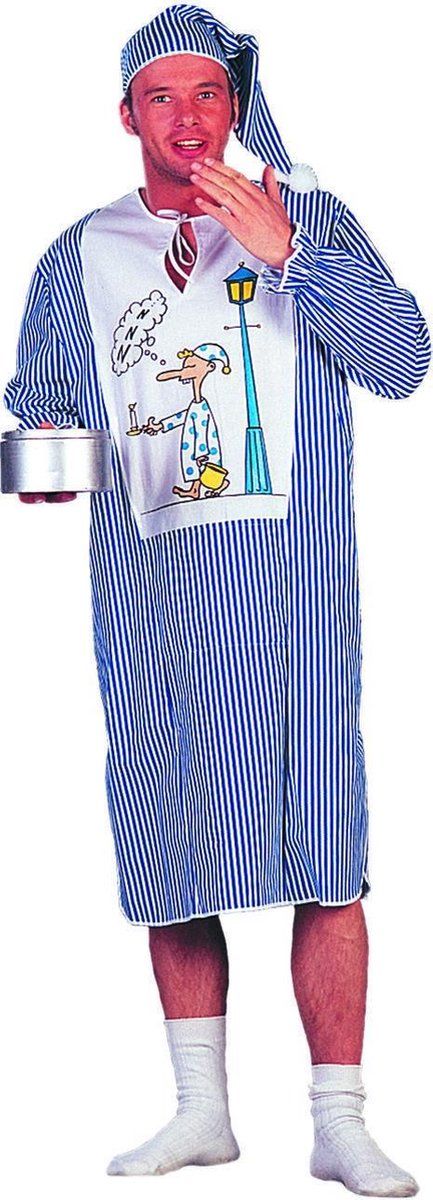 Wilbers Slaapwandelaar met opdruk en muts Maat 50 - Blauw - Polyester