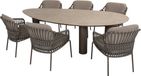 4 Seasons Outdoor Arizona Capalbio dining tuinset 240x130xH75 cm 7-delig pebble keramiek terre
