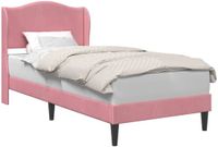 vidaXL Bedframe met hoofdeinde Roze 80 x 200 cm Fluweel