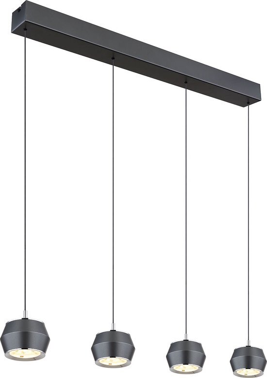 Globo hanglamp Marthy - grijs - metaal - 15209-4