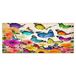 Homemania Muurfoto, motief: vlinders, voor woonkamer, slaapkamer, meerkleurig, 70 x 3 x 100 cm, HM20KNV70 x 100 – 88, polyester, hout