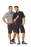 Planam shorts Basalt, maat S, antraciet/rood/meerkleurig, 2840044