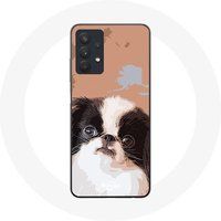 Maniacase Hoesje voor Samsung Galaxy A32 5G Japanse Spaniël zwart-wit hondenras