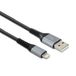 mooov 732112 Lightning-kabel, USB-A, 1 m, versterkt, nylon, aramidevezel, lading, 2,4 A, overdracht 480 Mbit/s, MFI-gecertificeerd, omkeerbare stekker, 10 jaar garantie
