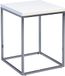 HomeTrends4You Roxy Tavolino Basso, verchroomd metaal wit mat, 40 x 40 x 52 cm